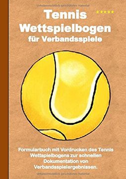 portada Tennis Wettspielbogen für Verbandsspiele (in German)