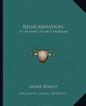 portada reincarnation: its answers to life's problems (en Inglés)