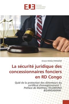 portada La sécurité juridique des concessionnaires fonciers en RD Congo