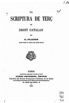 portada La scriptura de terc en droit catalan (in French)