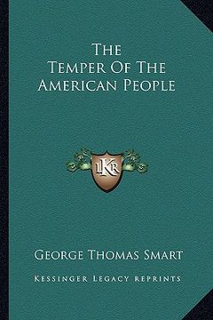 portada the temper of the american people (en Inglés)