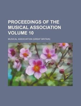 portada proceedings of the musical association volume 10