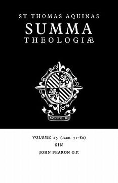 portada Summa Theologiae V25: 1A2Ae. 71-80: Sin v. 25 (en Inglés)