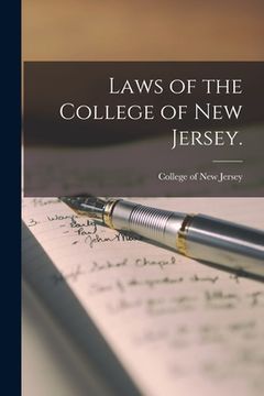 portada Laws of the College of New Jersey.