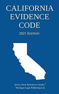 portada California Evidence Code; 2021 Edition (in English)