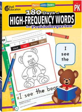 portada 180 Days of High-Frequency Words for Prekindergarten (180 Days of Practice) (en Inglés)