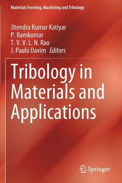 portada Tribology in Materials and Applications (en Inglés)
