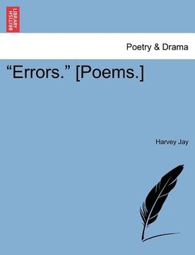 portada "errors." [poems.] (in English)