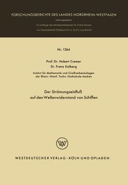 portada Der Strömungseinfluß Auf Den Wellenwiderstand Von Schiffen (in German)