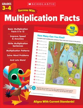 portada Scholastic Success With Multiplication Facts Grades 3-4 Workbook 