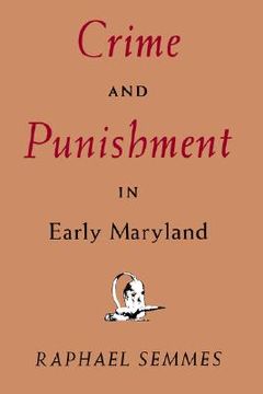 portada crime and punishment in early maryland
