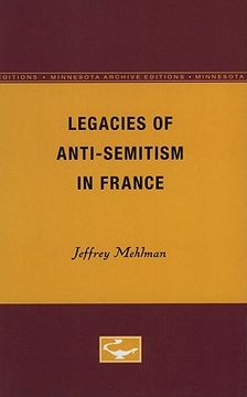 portada legacies of anti-semitism in france (en Inglés)