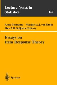 portada essays on item response theory (en Inglés)