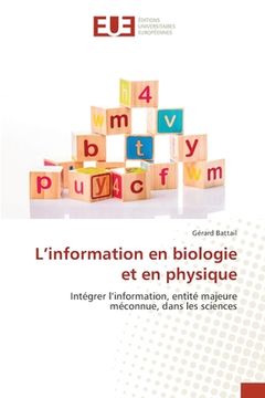 portada L'information en biologie et en physique (en Francés)