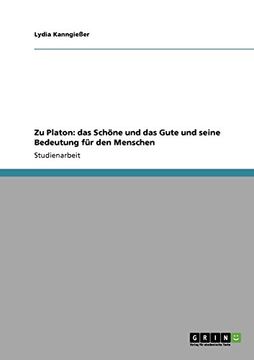 portada Zu Platon: das Schöne und das Gute und seine Bedeutung für den Menschen (German Edition)