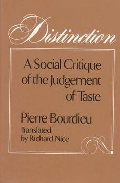 portada Distinction: A Social Critique of the Judgement of Taste 
