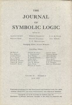 portada THE JOURNAL OF SYMBOLIC LOGIC. VOLUME 42. NUMBER 2. JUNE 1977.