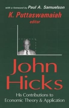 portada John Hicks: His Contributions to Economic Theory and Application (en Inglés)