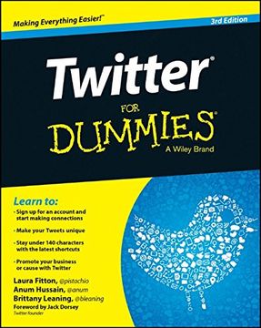 portada Twitter For Dummies (For Dummies Series) (en Inglés)
