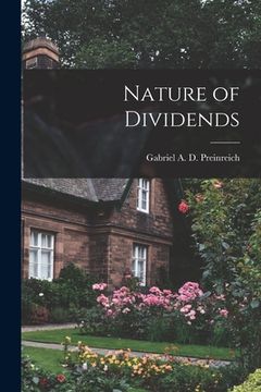 portada Nature of Dividends (en Inglés)