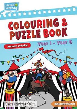 portada Lizard Learning Colouring and Puzzle Book: Year 1 - Year 6 (en Inglés)