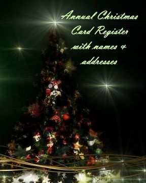 portada Annual Christmas Card Register with names & addresses