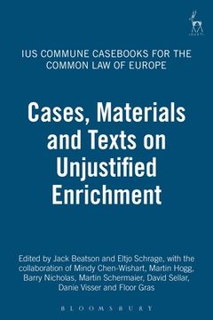 portada cases materials and texts on unjustified enrichment: ius commune cass for the common law of europe (in English)