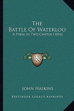 portada the battle of waterloo: a poem in two cantos (1816) (en Inglés)