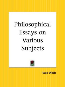 portada philosophical essays on various subjects (en Inglés)