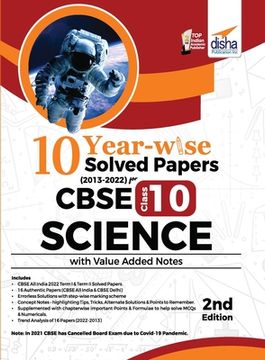 portada 10 YEAR-WISE Solved Papers (2013 - 2022) for CBSE Class 10 Science with Value Added Notes 2nd Edition (in English)