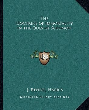 portada the doctrine of immortality in the odes of solomon