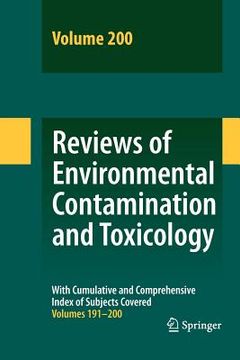 portada reviews of environmental contamination and toxicology 200 (en Inglés)