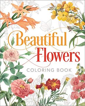 portada Beautiful Flowers Coloring Book (in English)