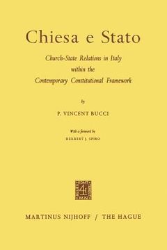 portada Chiesa E Stato: Church-State Relations in Italy Within the Contemporary Constitutional Framework (en Inglés)