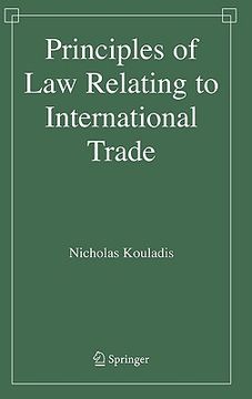 portada principles of law relating to international trade (en Inglés)