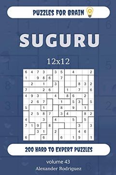 portada Puzzles for Brain - Suguru 200 Hard to Expert Puzzles 12X12 (Volume 43) 