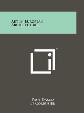 portada art in european architecture (en Inglés)