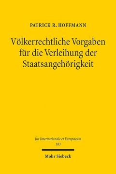 portada Volkerrechtliche Vorgaben Fur Die Verleihung Der Staatsangehorigkeit (en Alemán)