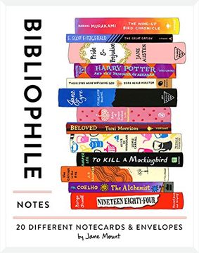 portada Bibliophile Notes: 20 Different Notecards & Envelopes (in English)