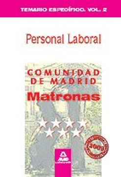 portada Matronas Personal Laboral De La Comunidad De Madrid. Temario Específico. Volumen Ii
