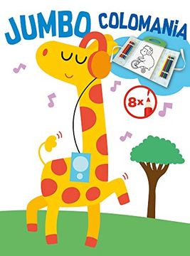 portada La Girafe: Avec 8 Crayons de Couleur (Jumbo Colomania) (en Francés)