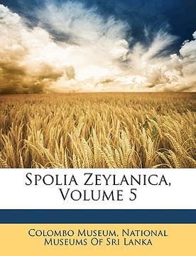 portada spolia zeylanica, volume 5 (in English)