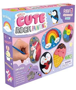 portada Really Cute Rock Painting: Craft kit for Kids (in English)