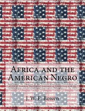 portada Africa and the American Negro: Africa and the American Negro Addresses and Proceedings of the Congress on Africa: Held under the Auspices of the Stew (in English)