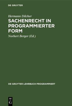 portada Sachenrecht in Programmierter Form (in German)