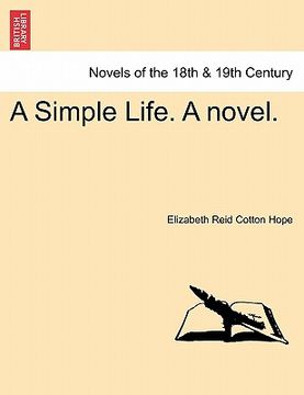 portada a simple life. a novel. (en Inglés)