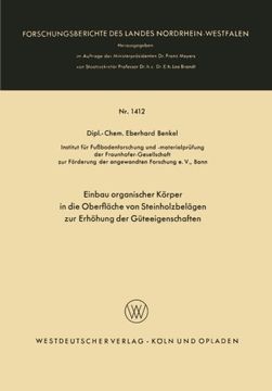 portada Einbau organischer Körper in die Oberfläche von Steinholzbelägen zur Erhöhung der Güteeigenschaften (Forschungsberichte des Landes Nordrhein-Westfalen) (German Edition)