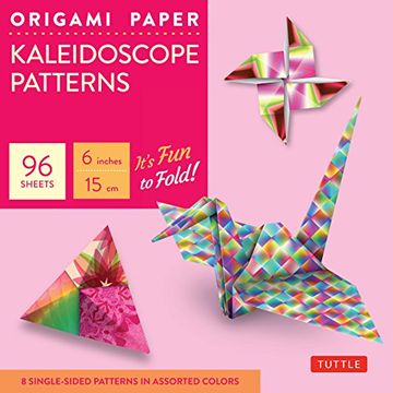 portada Tuttle de Papel Para Origami – Caleidoscopio Patrones – 6" – 96 Hojas 