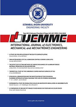 portada International Journal of Electronics, Mechanical and Mechatronics Engineering: IJEMME