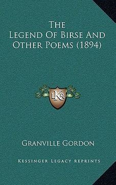 portada the legend of birse and other poems (1894) (en Inglés)